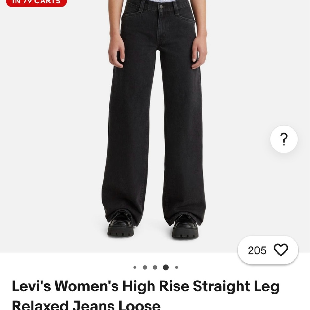 Levi's Women's High Rise Straight Leg Jeans - Black